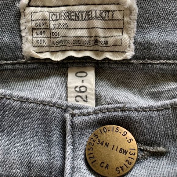 Current/Elliott Grey Skinny Jeans - Picture 5 of 9
